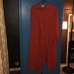 Orange sweater material LulaRoe Sarah